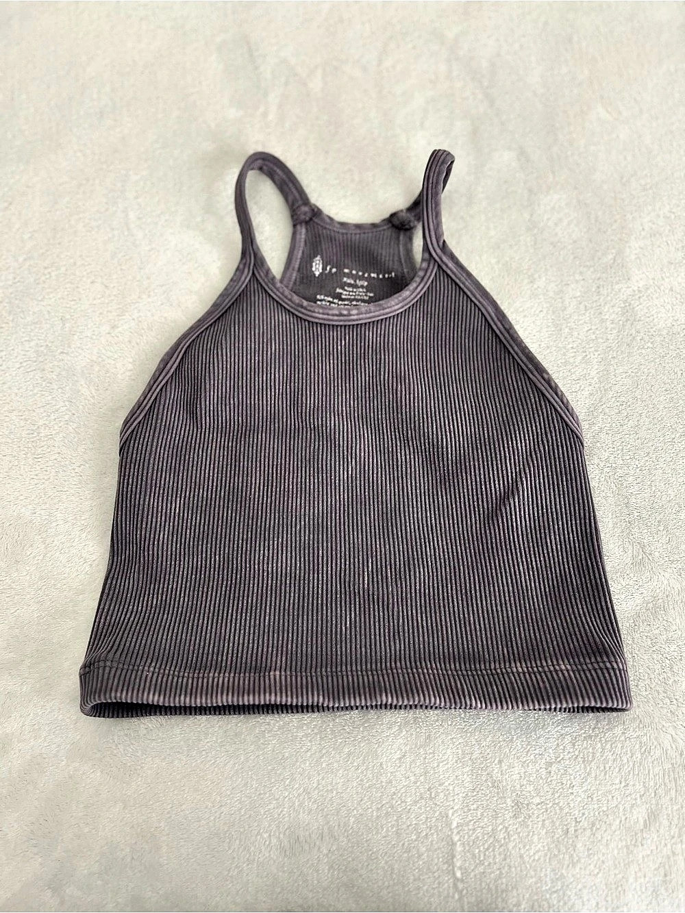 Free People Love Tank Ribbed Tank Top Gray Size XS Like New